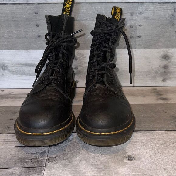 Dr. Martens Black Boots Sz US L 5 - Picture 2 of 8